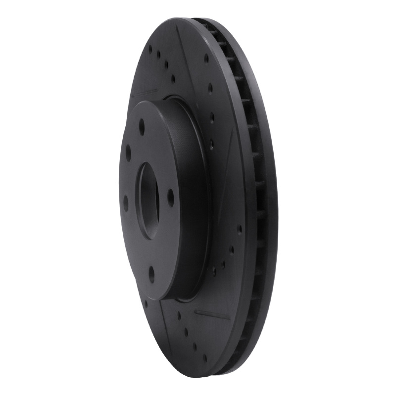 Chevrolet Epica Brake Rotor (1) - Front Right - R1 Concepts - Drilled & Slotted - Black - `04-`10